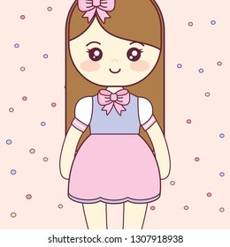 cute and little girl character