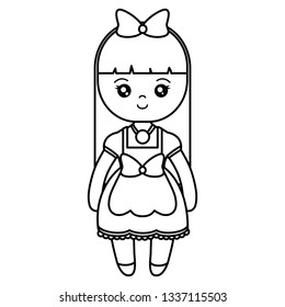 cute and little girl character