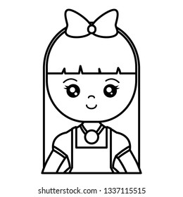 cute and little girl character