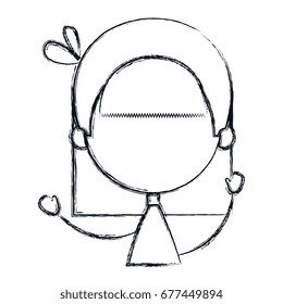 cute and little girl character