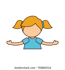 cute little girl character