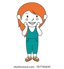 cute little girl character