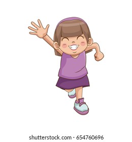 cute little girl character happy smiling image