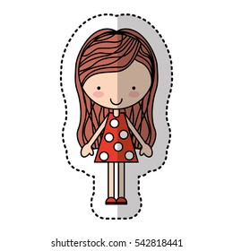 cute little girl character vector illustration design