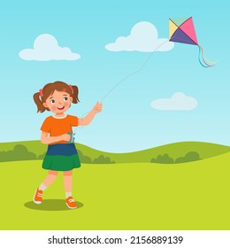 Cute Little Baby Girl with Measuring Tape on Head. Stock Vector