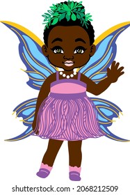 Cute little girl in fairy costume