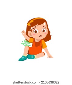 Cute Little Girl Have Sweaty Body Stock Vector (Royalty Free) 2105638322