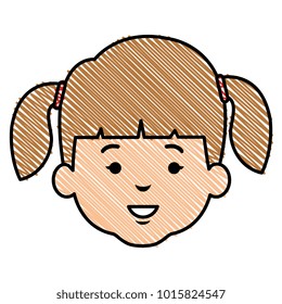 cute and little girl head