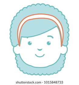 cute and little girl head