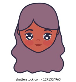cute and little girl head