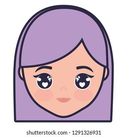 cute and little girl head