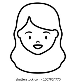 cute and little girl head