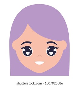 cute and little girl head