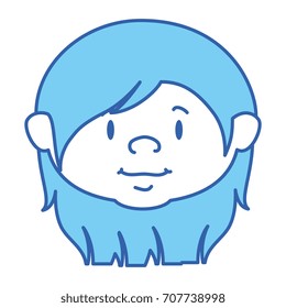 cute little girl head character