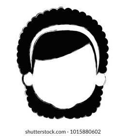 cute and little girl head vector illustration design