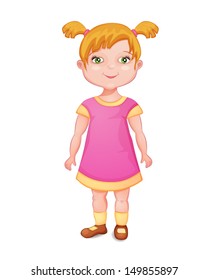 31,779 Cartoon little girl standing Images, Stock Photos & Vectors ...