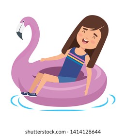 cute little girl lady with flemish float