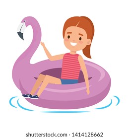 cute little girl lady with flemish float