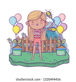 cute little girl playing maracas