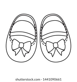 cute little girl shoes icon