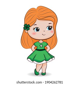 Cute little girl St patrick's day