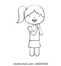 cute little girl student