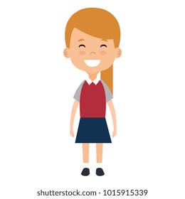 cute and little girl vector illustration design
