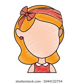 cute and little girl vector illustration design