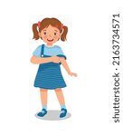 Cute little girl wearing clothes get dressed daily routine activity