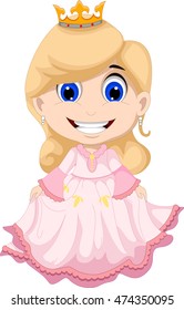 Cute Little Girl Wearing a Princess Costume