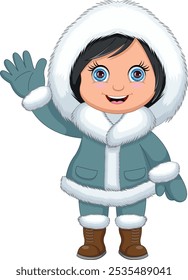 cute little girl wearing a winter coat