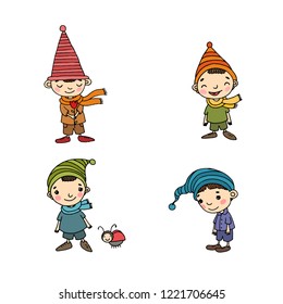 cute little gnomes. Funny elves