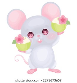 A cute little gray mouse, Ganesha's mouse.