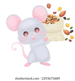 A cute little gray mouse, Ganesha's mouse.
