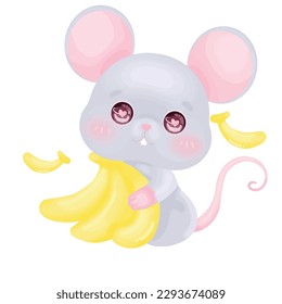 A cute little gray mouse and Ganesha's mouse.