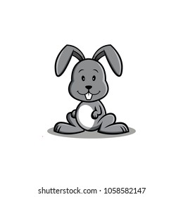 Cute Little Grey Rabbit