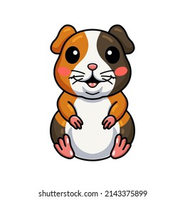 Cute little guinea pig cartoon sitting