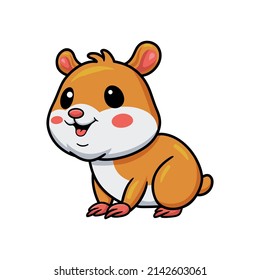 Cute little hamster cartoon character