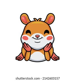 Cute little hamster cartoon character