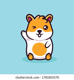 Cute little hamster mascot design