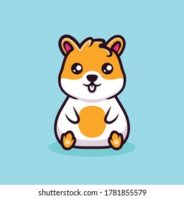 Cute little hamster mascot design