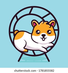 Cute little hamster mascot design