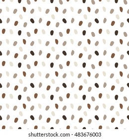 Cute Little Hand Drawn Chia Seeds Seamless Pattern Background.