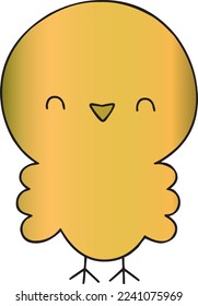 Cute little happy chick vector