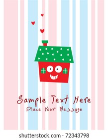 cute little happy house