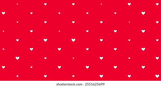 Cute little hearts in the background. Festive cover. Valentine's day wrapper. Vector illustration.
