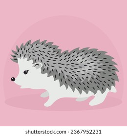 Cute little hedgehog vector icons. Adorable hedgehog cartoon character. Vector illustration, EPS 10.