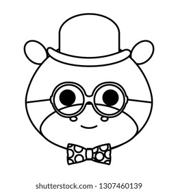 cute little hippo character