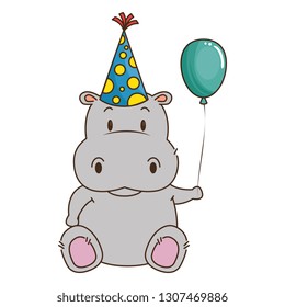 cute little hippo character