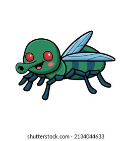 Cute Little House Fly Cartoon